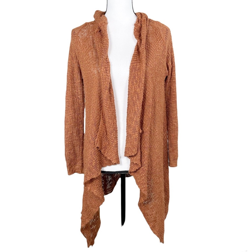 Julie Burnt Orange Open Cardigan